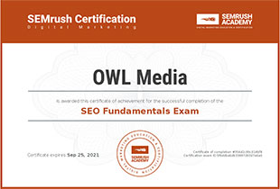 Certificate seo fundamentals